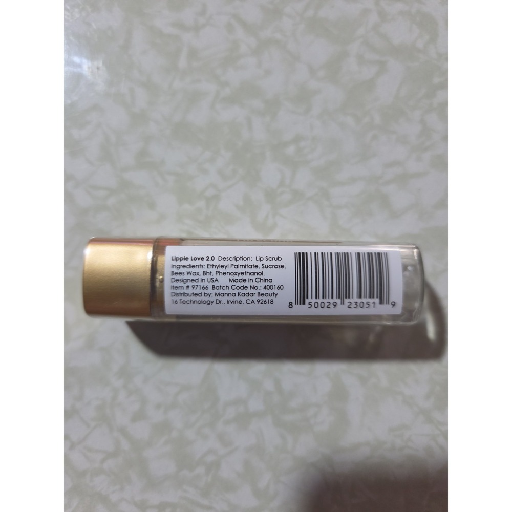 Manna Kadar Lippie Love 2.0 Lip Scrub Full Size Clear Solid Stick New Sealed